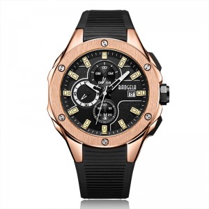 Branda Só Baogela Fir Fir Silicone Sports Watches Faisean Arm Faisean Fear Chronograph Grianchloch Réamhfhéachaint Masculino Rose 22608